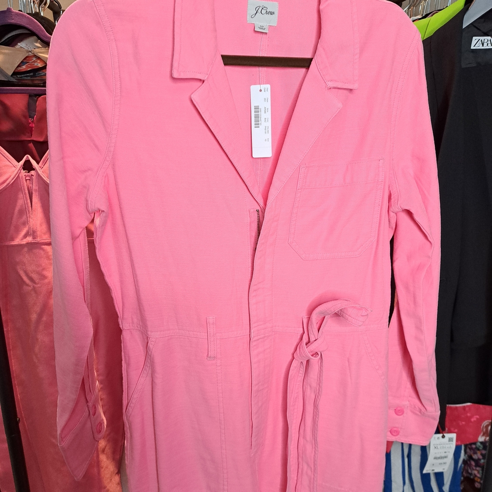 J. Crew Pink Belted Jumpsuit